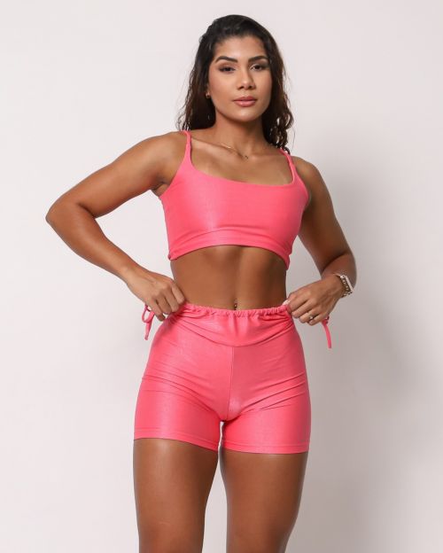 Conjunto Short Empina Ajuste Compressão + Top Bruna