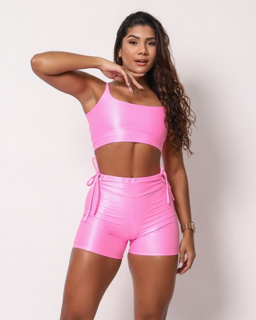 Conjunto Short Empina Ajuste Compressão + Top Bruna