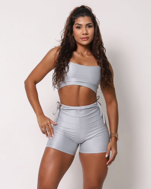 Conjunto Short Empina Ajuste Compressão + Top Bruna