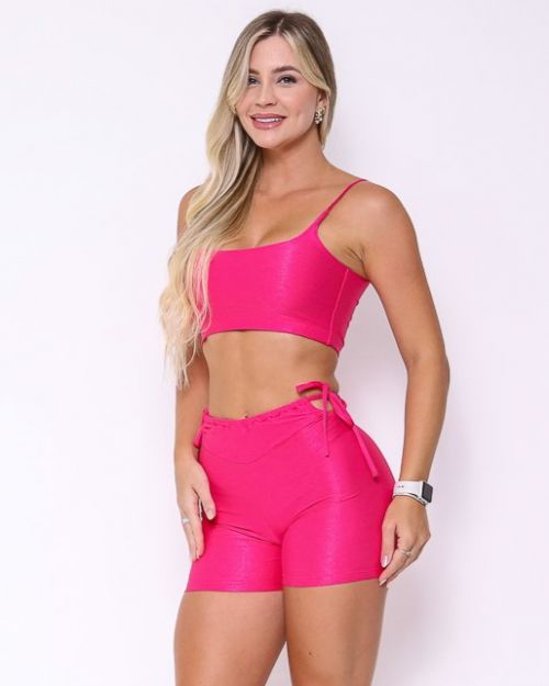 Conjunto Short Empina Ajuste Compressão + Top Bruna