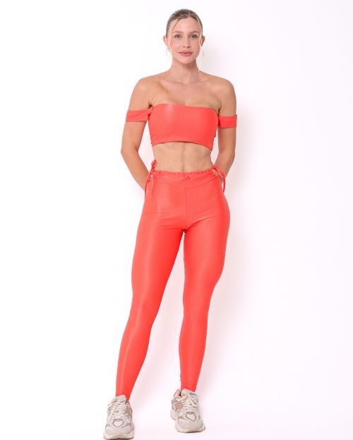 Conjunto Calça Empina Ajuste Compressão + Top Ciganinha