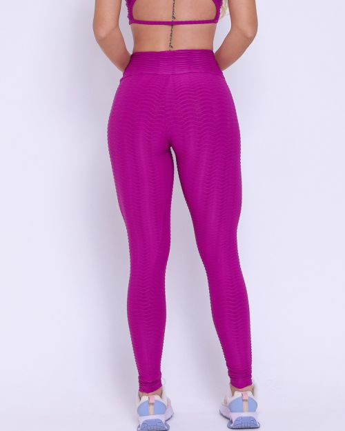 Calça Legging Básica Textura Ondas