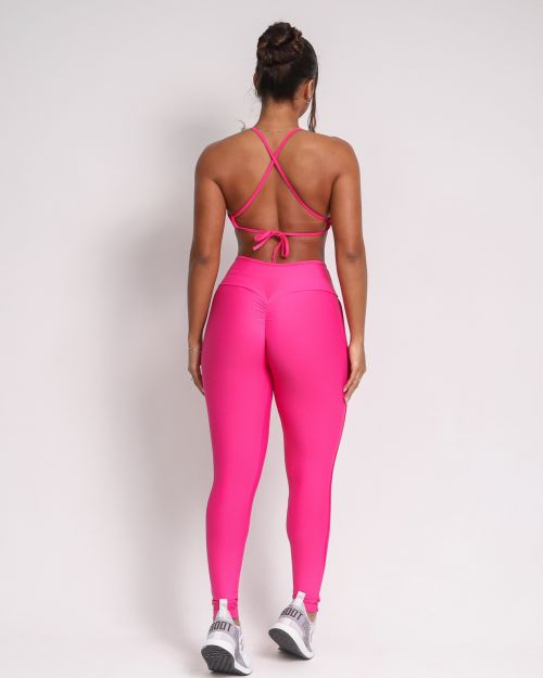 Conjunto Calça Legging Empina Vivo Cós Reto Light + Top Paula