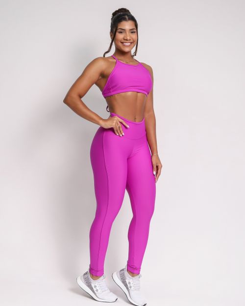 Conjunto Calça Legging Empina Vivo Cós Reto Light + Top Paula
