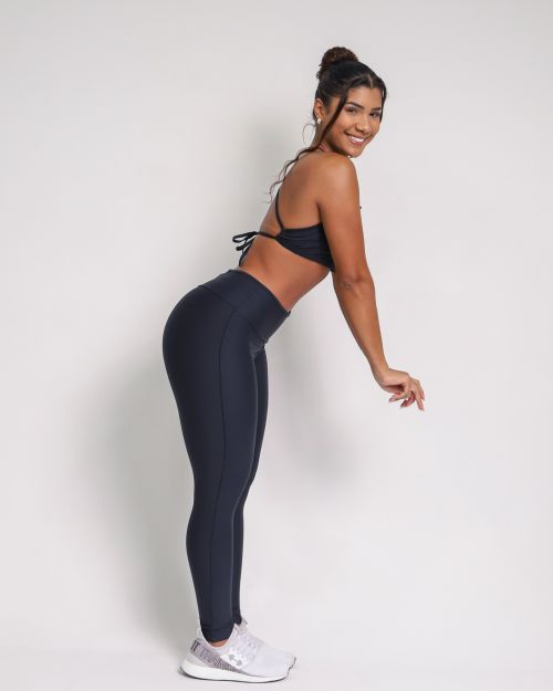 Conjunto Calça Legging Empina Vivo Cós Reto Light + Top Paula