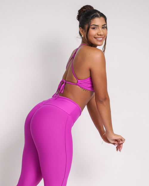 Conjunto Calça Legging Empina Vivo Cós Reto Light + Top Paula