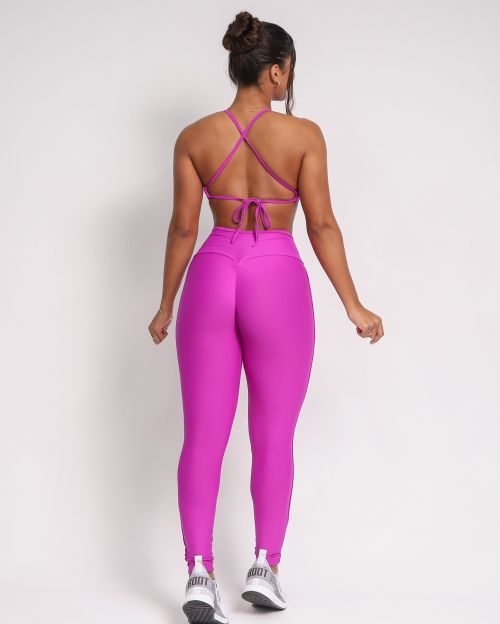 Conjunto Calça Legging Empina Vivo Cós Reto Light + Top Paula