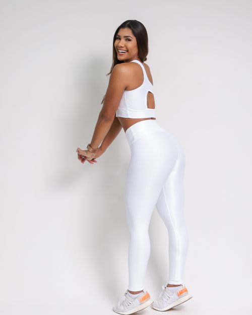 Conjunto Calça Legging Básica Compressão + Top Paloma