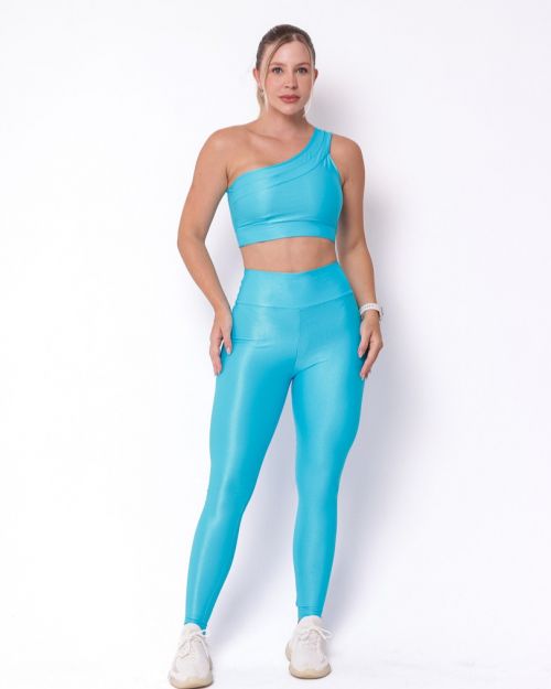 Conjunto Calça Legging Básica Compressão + Top Paloma