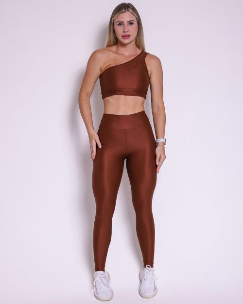 Conjunto Calça Legging Básica Compressão + Top Paloma