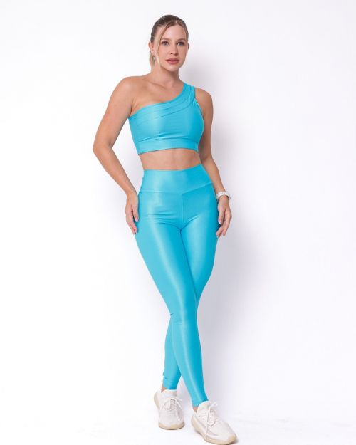 Conjunto Calça Legging Básica Compressão + Top Paloma