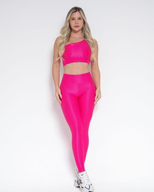Conjunto Calça Legging Básica Compressão + Top Paloma