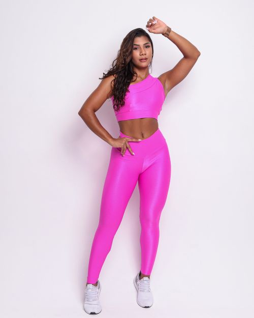 Conjunto Calça Legging Básica Compressão + Top Paloma
