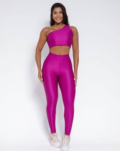 Conjunto Calça Legging Básica Compressão + Top Paloma