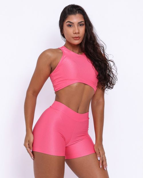 Conjunto Short B�sico C�s Fino Compress�o + Top Sofia