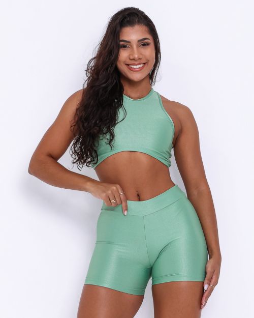 Conjunto Short B�sico C�s Fino Compress�o + Top Sofia
