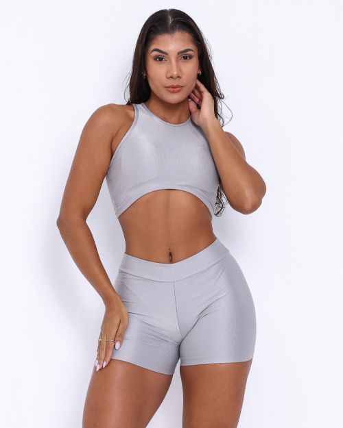 Conjunto Short B�sico C�s Fino Compress�o + Top Sofia