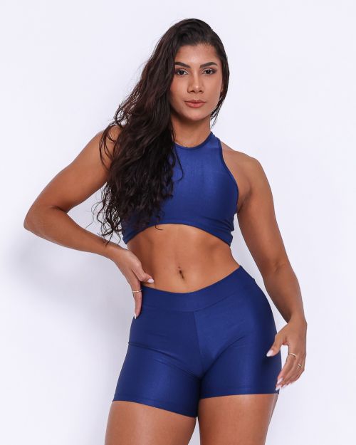Conjunto Short B�sico C�s Fino Compress�o + Top Sofia