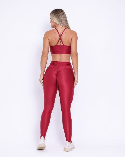 Conjunto Calça Legging Empina Compressão + Top Vi