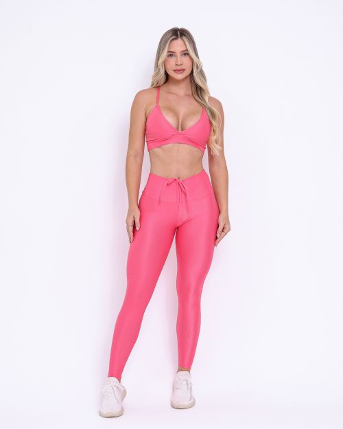 Conjunto Calça Legging Empina Compressão + Top Vi