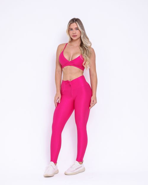 Conjunto Calça Legging Empina Compressão + Top Vi