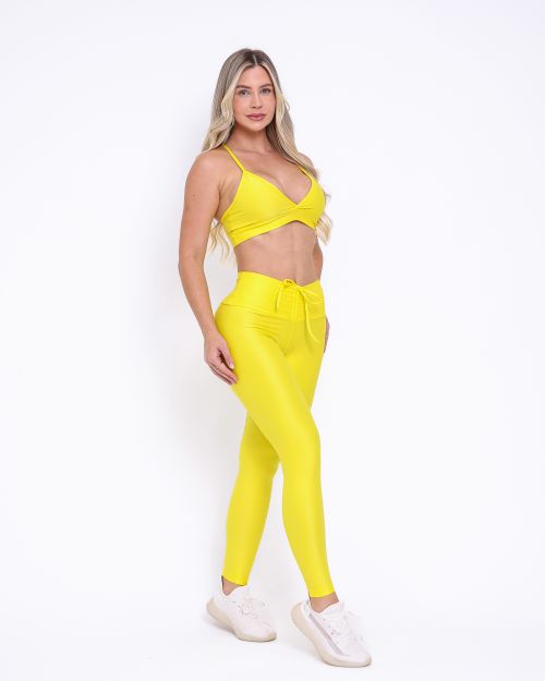 Conjunto Calça Legging Empina Compressão + Top Vi