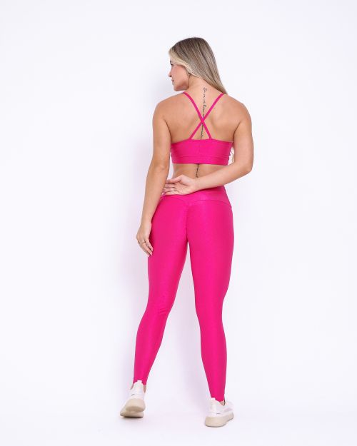 Conjunto Calça Legging Empina Compressão + Top Vi