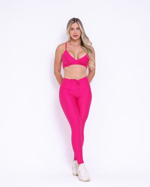 Conjunto Calça Legging Empina Compressão + Top Vi