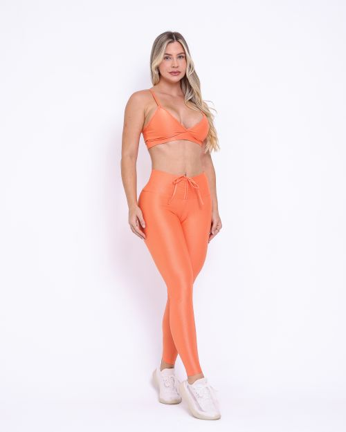 Conjunto Calça Legging Empina Compressão + Top Vi