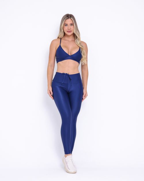 Conjunto Calça Legging Empina Compressão + Top Vi