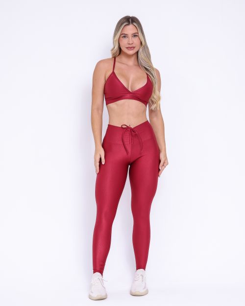 Conjunto Calça Legging Empina Compressão + Top Vi