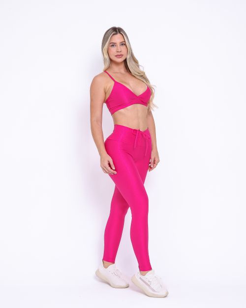 Conjunto Calça Legging Empina Compressão + Top Vi
