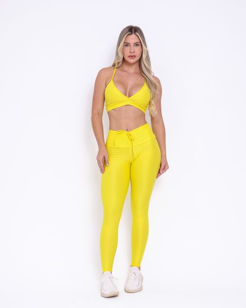 Conjunto Calça Legging Empina Compressão + Top Vi