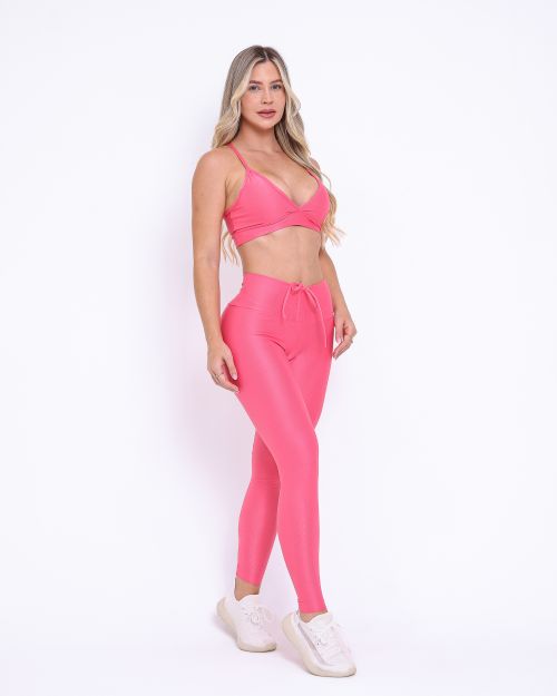 Conjunto Calça Legging Empina Compressão + Top Vi