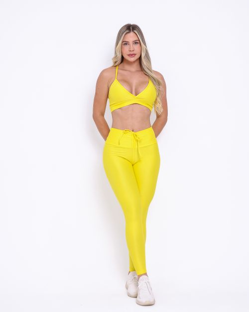 Conjunto Calça Legging Empina Compressão + Top Vi