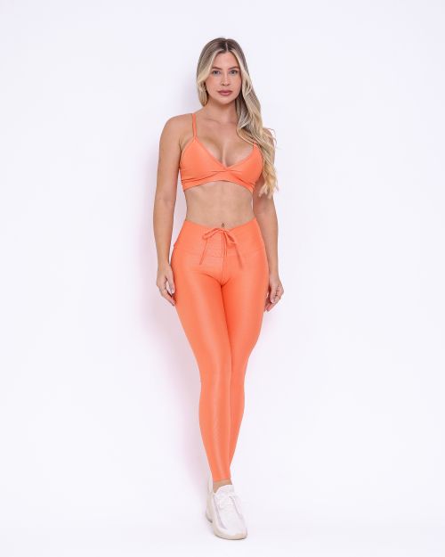 Conjunto Calça Legging Empina Compressão + Top Vi