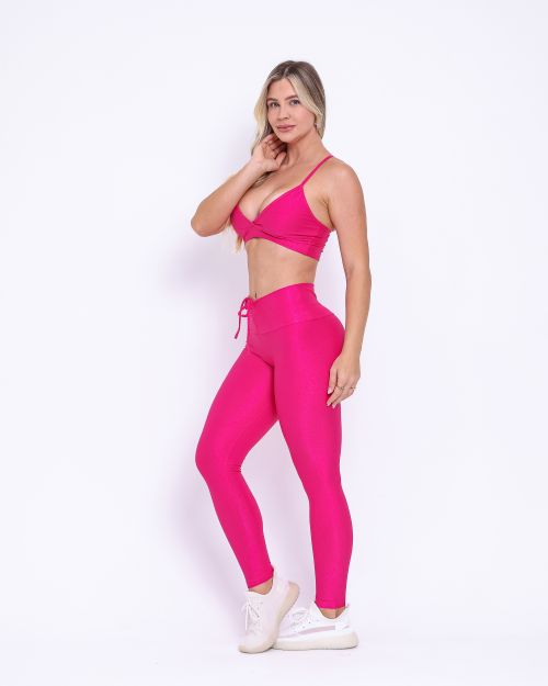 Conjunto Calça Legging Empina Compressão + Top Vi
