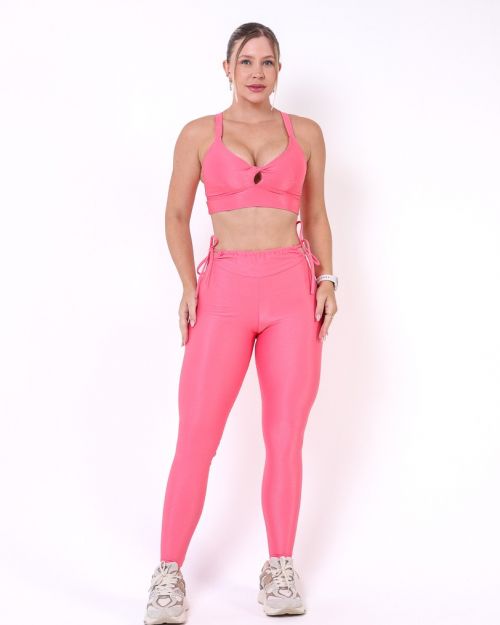 Conjunto Calça Empina Ajuste Compressão + Top Karol