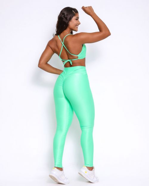 Conjunto Calça Legging Empina Compressão + Top Paula