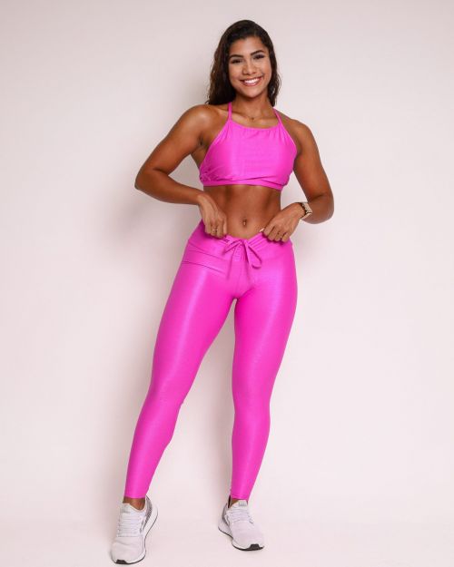 Conjunto Calça Legging Empina Compressão + Top Paula