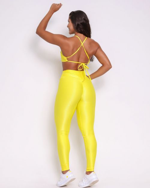 Conjunto Calça Legging Empina Compressão + Top Paula