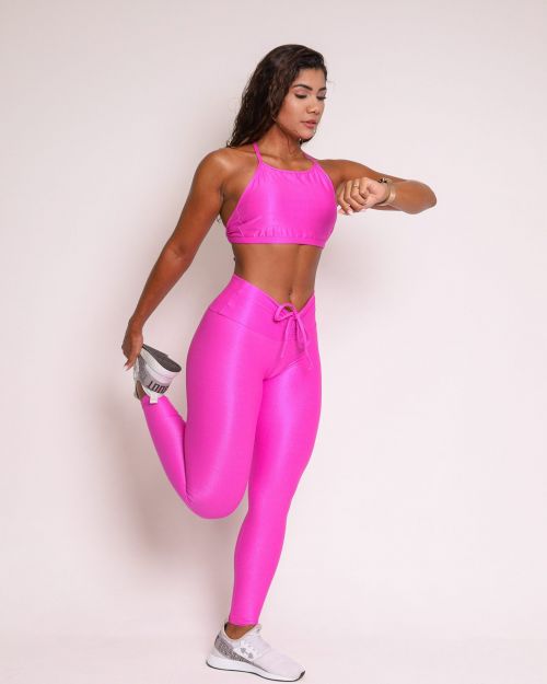 Conjunto Calça Legging Empina Compressão + Top Paula