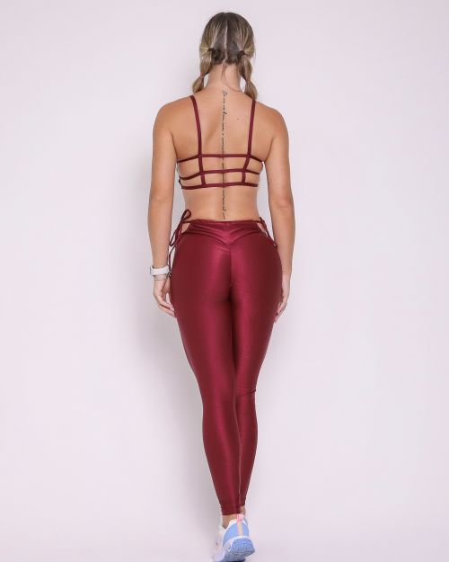 Conjunto Calça Empina Ajuste Compressão + Top Aline