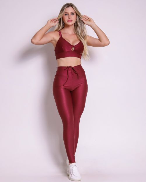 Conjunto Calça Legging Empina Compressão + Top Karol