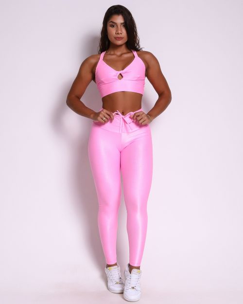 Conjunto Calça Legging Empina Compressão + Top Karol