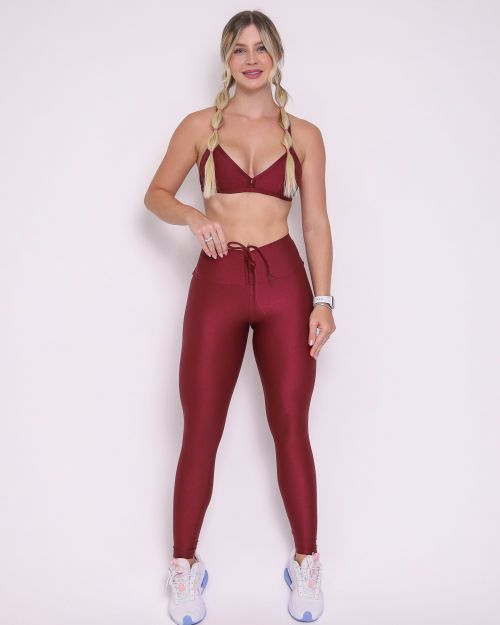 Conjunto Calça Legging Empina Compressão + Top Rafa