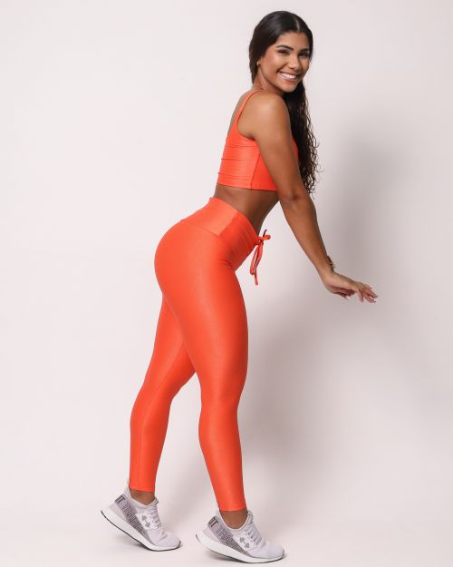 Conjunto Calça Legging Empina Compressão + Top Bruna