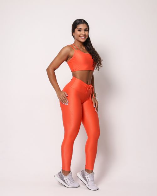 Conjunto Calça Legging Empina Compressão + Top Lari