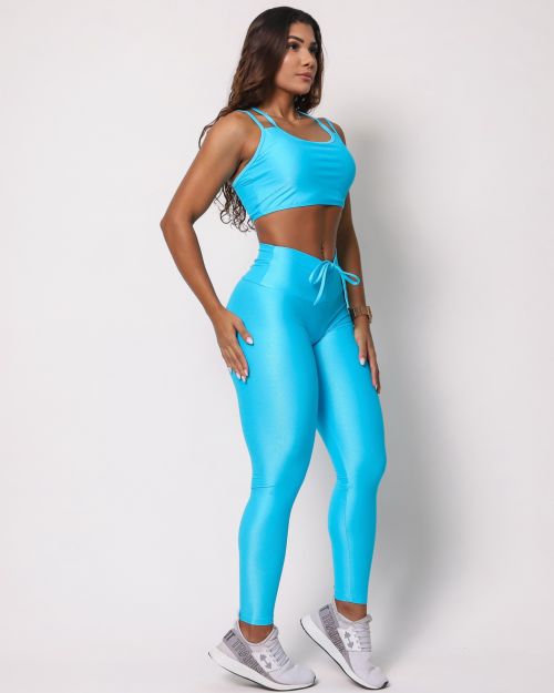 Conjunto Calça Legging Empina Compressão + Top Lari