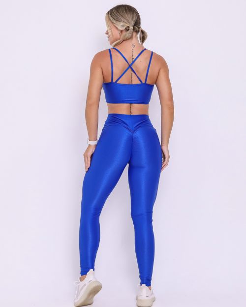 Conjunto Calça Legging Empina Compressão + Top Lari